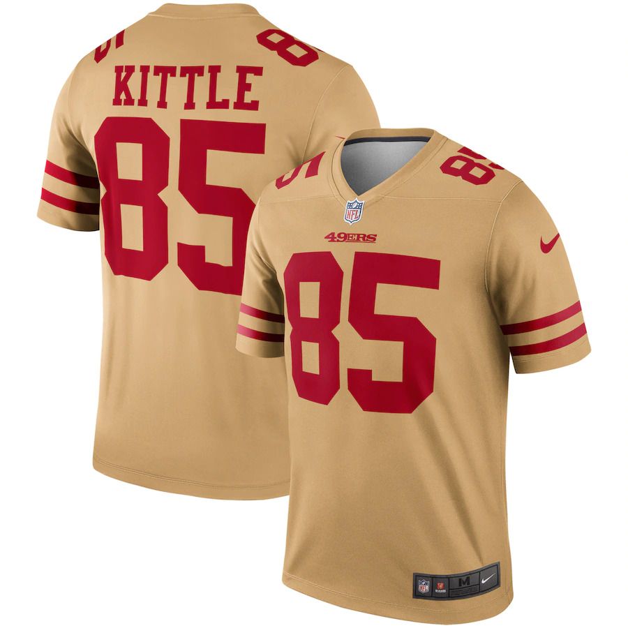 Men San Francisco 49ers #85 George Kittle Nike Gold Inverted Legend NFL Jersey->san francisco 49ers->NFL Jersey